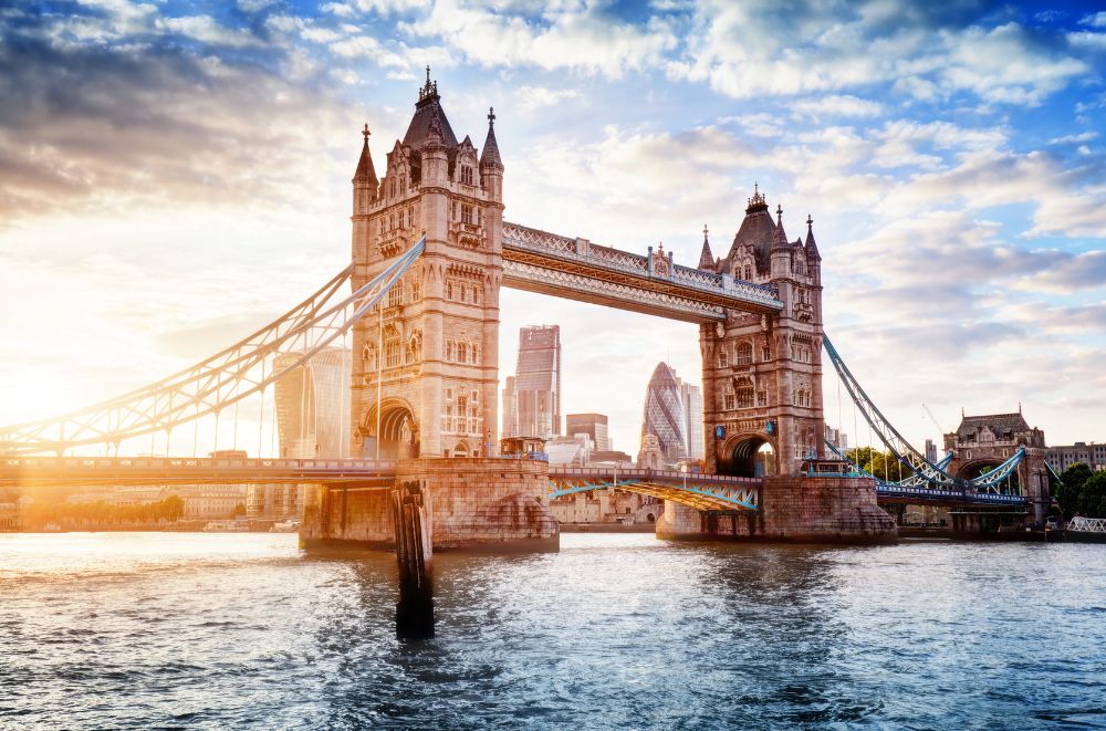 sunset in london